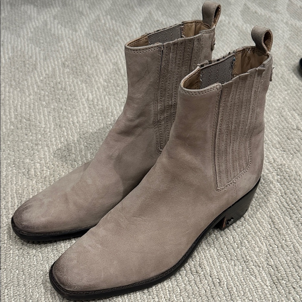 Sam Edelman Women’s Gray/beige Leather Boots